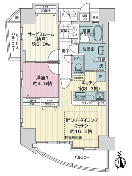 中古マンション 兵庫県神戸市長田区松野通２丁目 JR山陽本線新長田駅 3,300万円