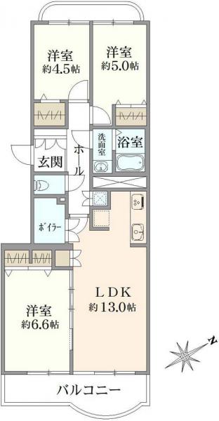 中古マンション 東京都三鷹市井口３丁目 JR中央本線武蔵境駅 3,990万円