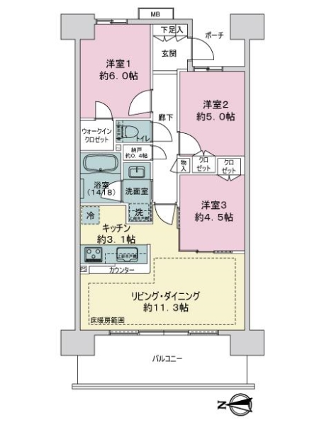 中古マンション 東京都江戸川区平井７丁目 JR中央・総武線平井駅 6,280万円
