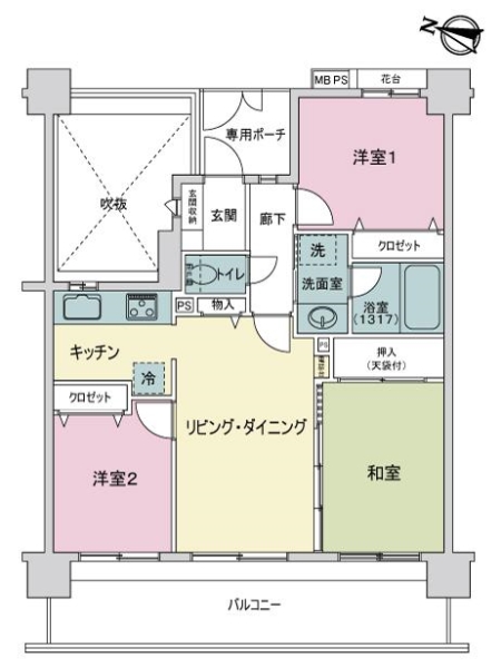 中古マンション 東京都葛飾区白鳥４丁目 京成本線お花茶屋駅 3,980万円