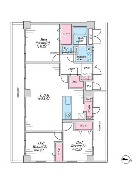 中古マンション 三鷹市下連雀７丁目 JR中央線三鷹駅 7,498万円