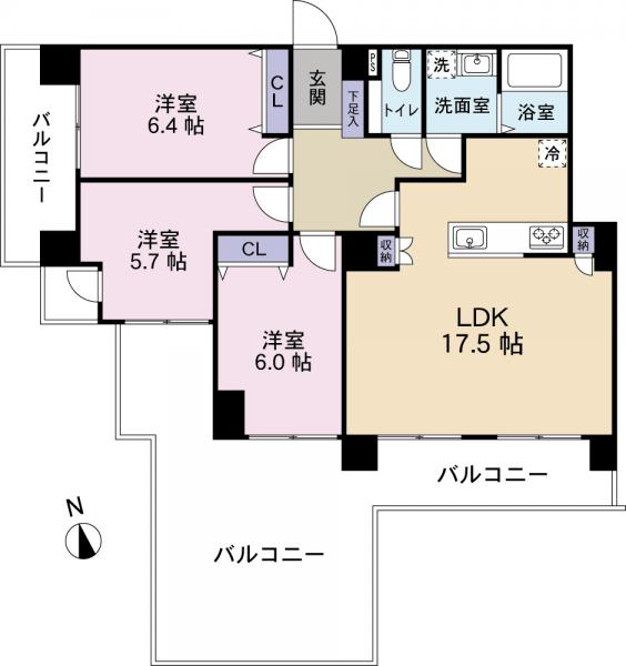 中古マンション 新宿区余丁町 都営大江戸線若松河田駅 9,380万円