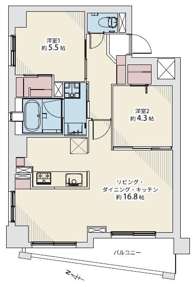 中古マンション 神戸市灘区中原通１丁目 阪急神戸線王子公園駅 2,698万円