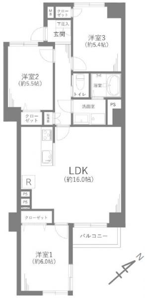 中古マンション 立川市富士見町１丁目 JR青梅線西立川駅 3,099万円