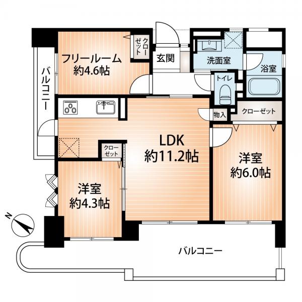 中古マンション 神戸市東灘区魚崎北町５丁目 阪神本線青木駅 3,480万円