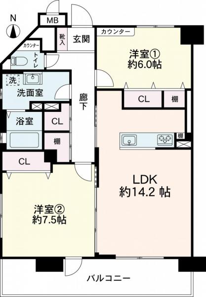 中古マンション 西宮市川西町6-16 阪神本線香櫨園駅 3,480万円