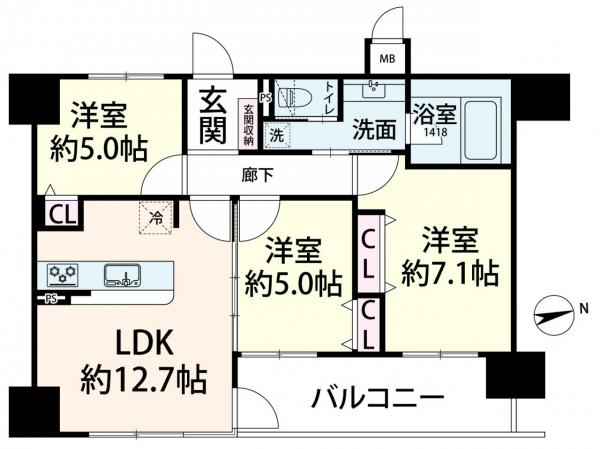 中古マンション 大阪市北区豊崎４丁目 大阪メトロ御堂筋線中津駅 6,298万円