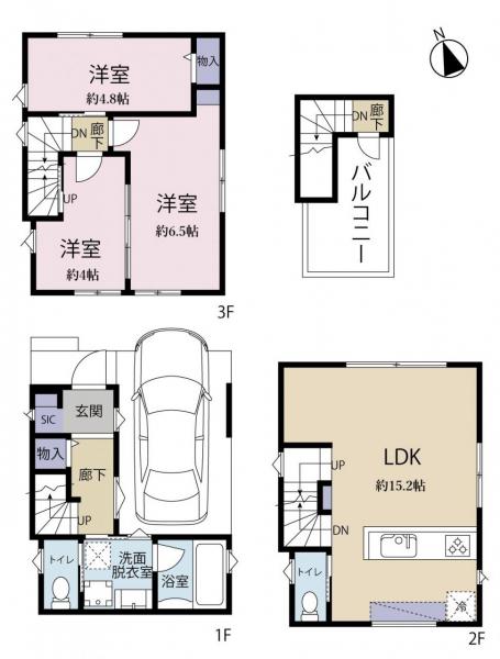 新築戸建 足立区本木西町 日暮里・舎人ライナー扇大橋駅 4,480万円
