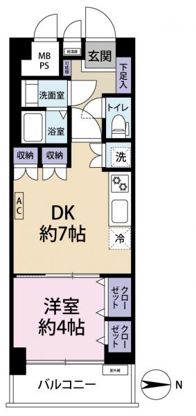 中古マンション 新宿区西新宿４丁目 都営大江戸線都庁前駅 4,380万円