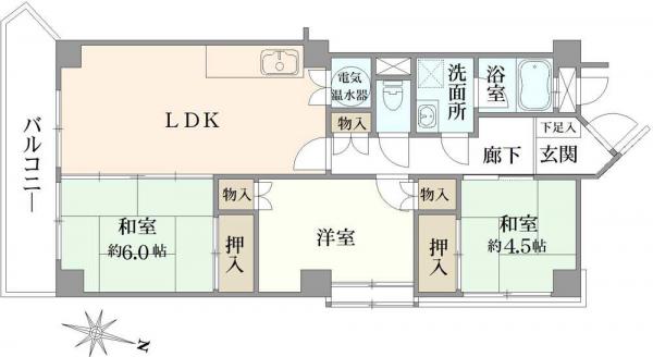 中古マンション 東京都国立市富士見台２丁目 JR南武線谷保駅 2,480万円