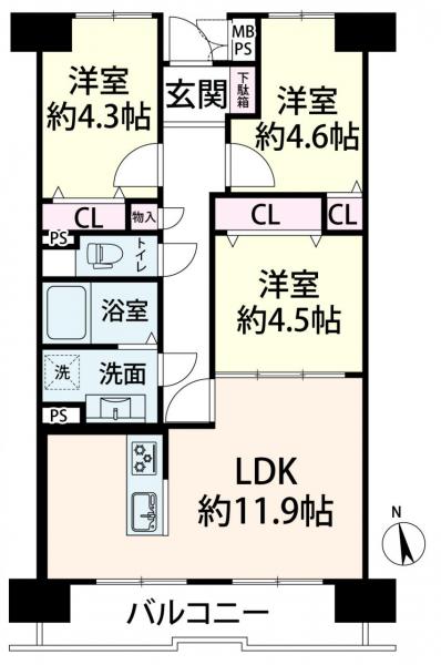中古マンション 大阪市福島区福島3丁目 JR東西線新福島駅 4,190万円
