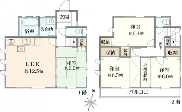 中古戸建 東京都小平市小川町１丁目 西武拝島線東大和市駅 4,180万円