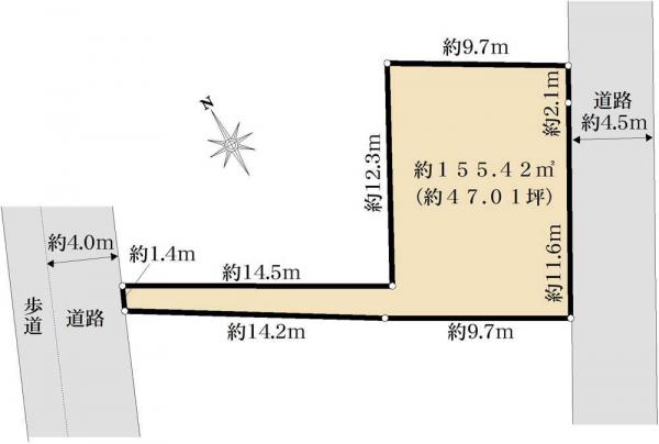 土地 東京都三鷹市大沢４丁目 JR中央本線三鷹駅 4,980万円