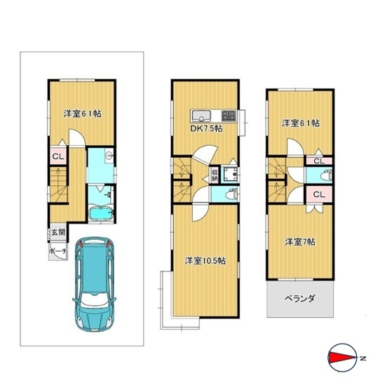 中古戸建 世田谷区南烏山３丁目 京王線芦花公園駅 6,480万円