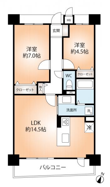 中古マンション 神戸市中央区中山手通２丁目 JR東海道本線（米原〜神戸）三ノ宮駅 6,180万円