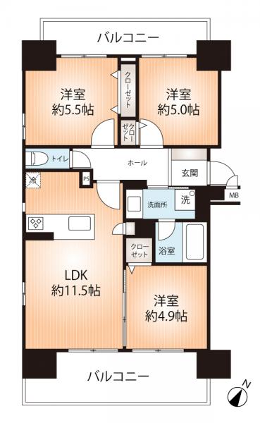 中古マンション 神戸市中央区二宮町２丁目 JR東海道本線（米原〜神戸）三ノ宮駅 4,480万円