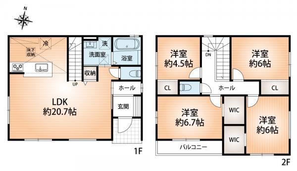 新築戸建 神戸市北区広陵町３丁目 神戸電鉄有馬線箕谷駅 3,398万円
