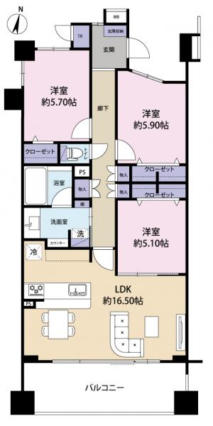中古マンション 世田谷区粕谷１丁目 京王線千歳烏山駅 8,999万円