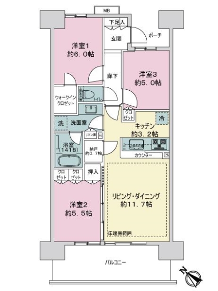 中古マンション 東京都江戸川区平井７丁目 JR中央・総武線平井駅 6,480万円
