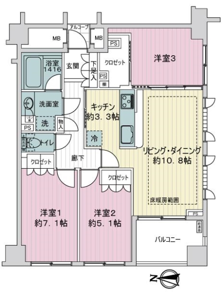 中古マンション 東京都台東区三筋１丁目 都営浅草線蔵前駅 1億1,980万円