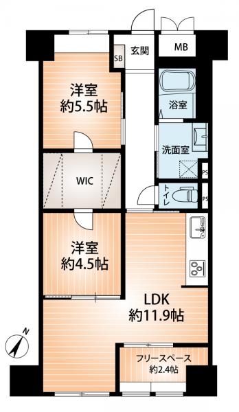 中古マンション 神戸市中央区中山手通２丁目 JR東海道本線（米原〜神戸）三ノ宮駅 4,299万円