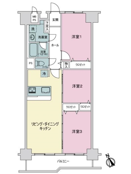 中古マンション 東京都調布市染地２丁目 京王競馬場線布田駅 3,399万円