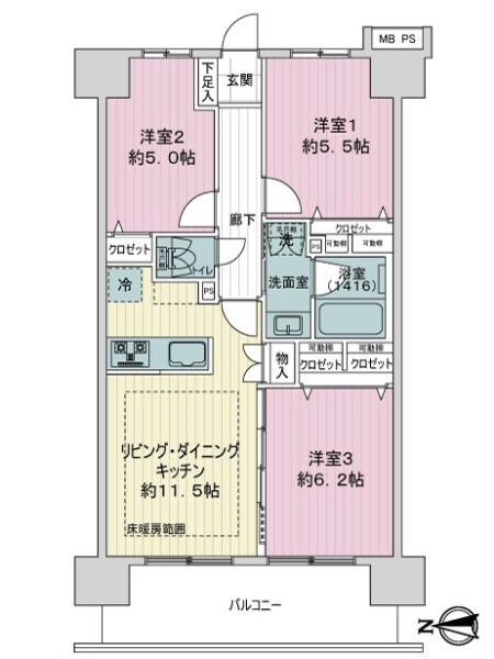 中古マンション 東京都江東区東砂８丁目 東西線南砂町駅 5,598万円