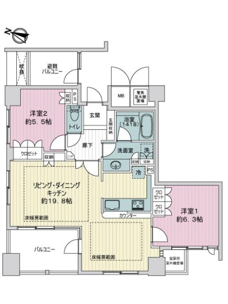 中古マンション 兵庫県神戸市中央区栄町通２丁目 JR東海道本線（米原〜神戸）元町駅 6,180万円