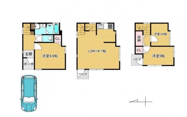 中古戸建 杉並区桃井4丁目 JR中央線西荻窪駅 6,480万円