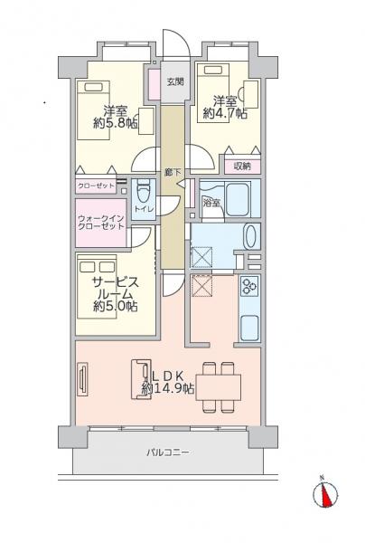 中古マンション 世田谷区上祖師谷５丁目 京王線仙川駅 7,799万円