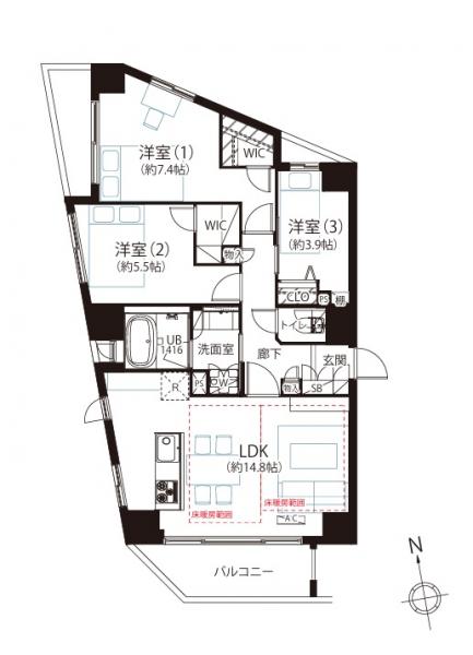中古マンション 新宿区上落合２丁目 東西線落合駅 1億2,500万円