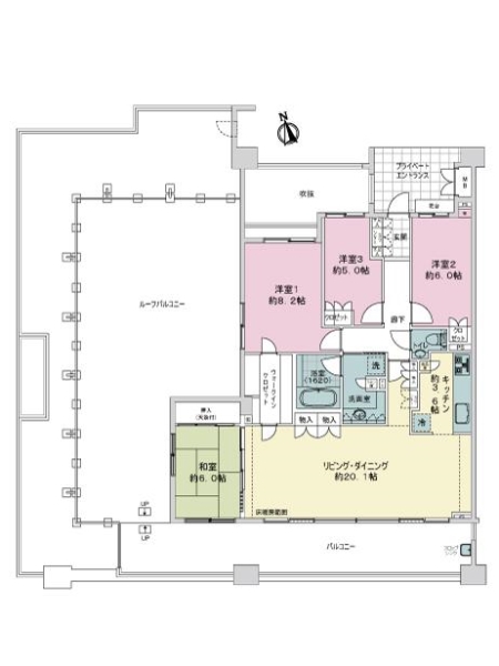 中古マンション 東京都西東京市谷戸町2丁目 西武豊島線ひばりヶ丘駅 6,700万円