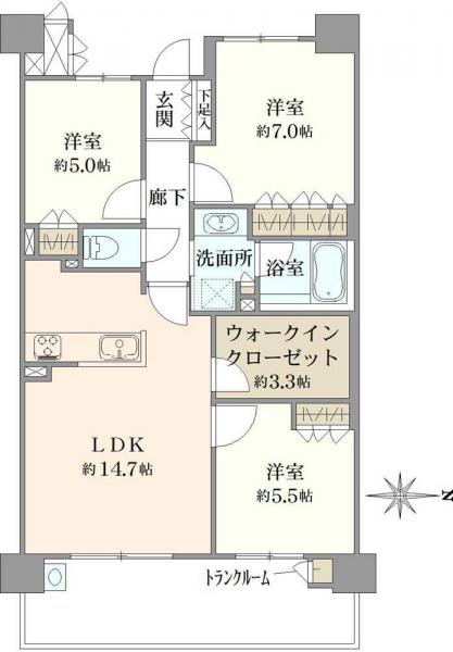 中古マンション 東京都練馬区貫井１丁目 西武豊島線富士見台駅 8,490万円