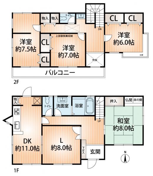 中古戸建 神戸市北区松が枝町１丁目 神戸電鉄有馬線箕谷駅 2,780万円