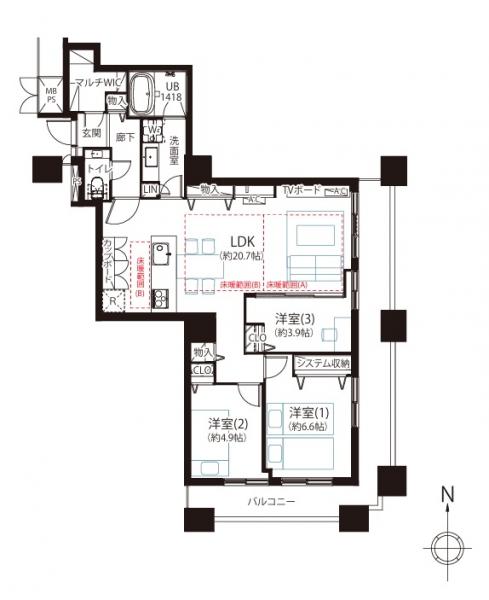 中古マンション 新宿区百人町３丁目 JR山手線高田馬場駅 1億3,500万円