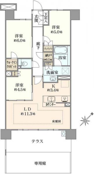 中古マンション 東京都北区王子５丁目 南北線王子神谷駅 9,980万円