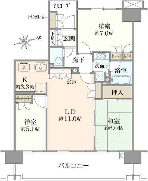 中古マンション 東京都練馬区東大泉２丁目 西武豊島線大泉学園駅 6,980万円