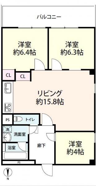 中古マンション 大阪市中央区北新町 大阪メトロ谷町線谷町四丁目駅 3,850万円