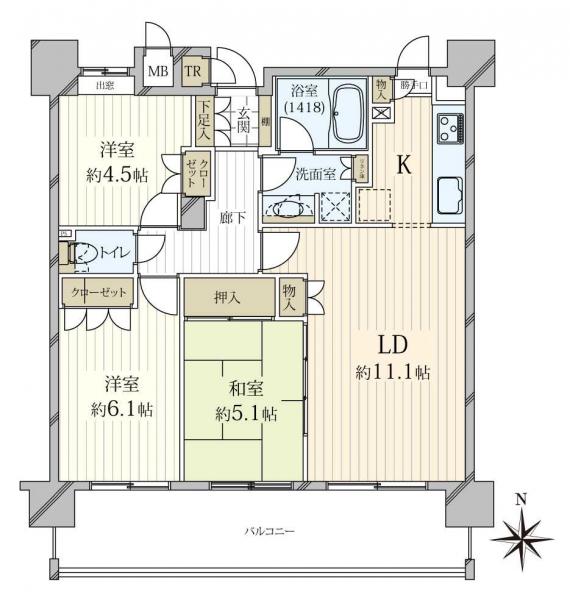 中古マンション 東京都板橋区若木１丁目 東武東上線東武練馬駅 5,380万円