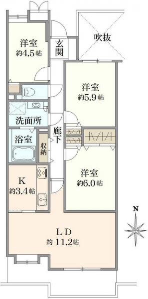 中古マンション 東京都練馬区東大泉５丁目 西武豊島線大泉学園駅 8,780万円