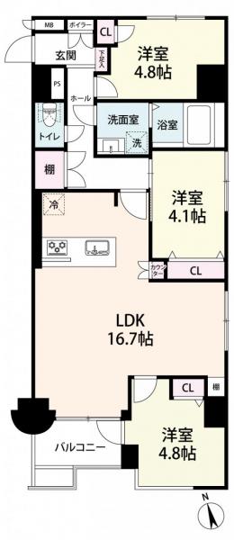 中古マンション 大阪市中央区内本町２丁目 大阪メトロ谷町線谷町四丁目駅 4,690万円