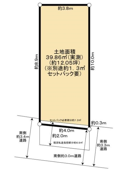 土地 東京都北区滝野川６丁目 JR埼京線板橋駅 4,480万円