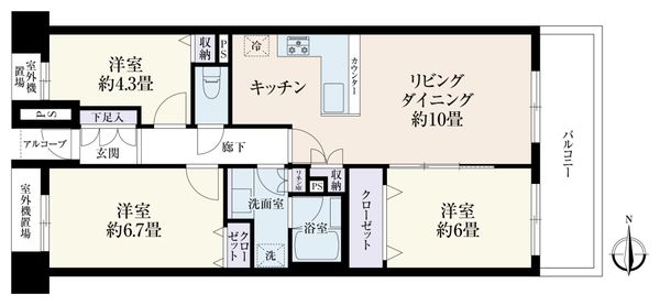 中古マンション 東京都府中市宮町１丁目 京王競馬場線府中駅 6,480万円