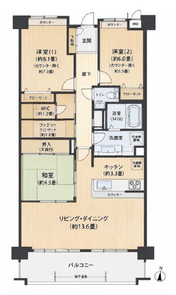 中古マンション 新宿区中落合３丁目 都営大江戸線落合南長崎駅 9,080万円