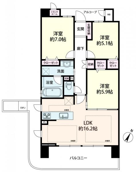 中古マンション 大阪市福島区野田６丁目5-41 JR大阪環状線西九条駅 6,998万円