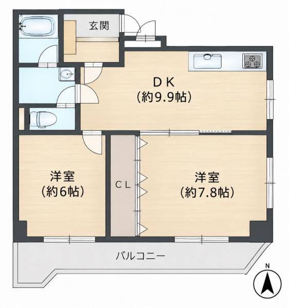 中古マンション 神戸市中央区御幸通３丁目 JR東海道本線（米原〜神戸）三ノ宮駅 2,180万円