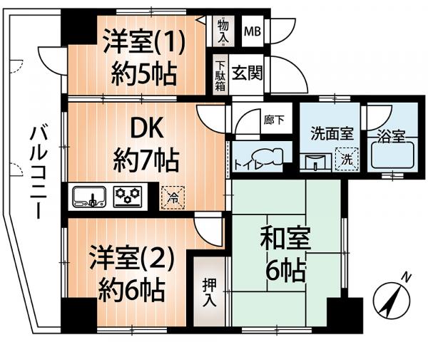 中古マンション 神戸市中央区北長狭通７丁目 神戸高速東西線西元町駅 2,380万円