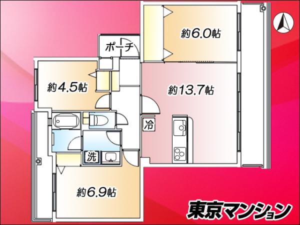 中古マンション 杉並区久我山３丁目17-6 京王井の頭線久我山駅 7,780万円