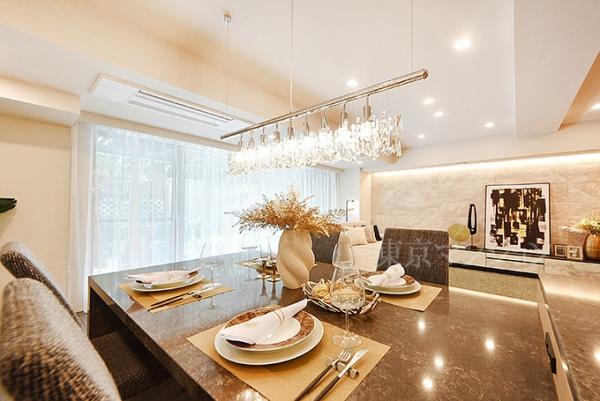 芝白金ヒルズ リビングダイニング