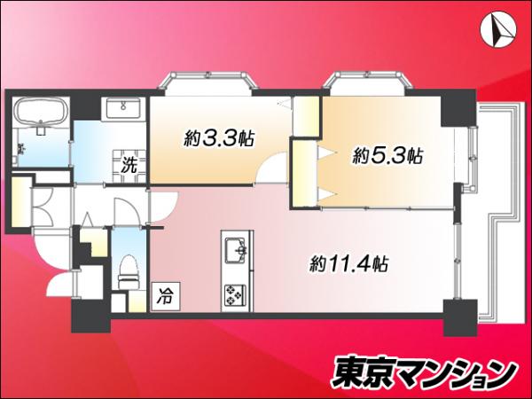 荻窪三丁目シティハウス 間取り図